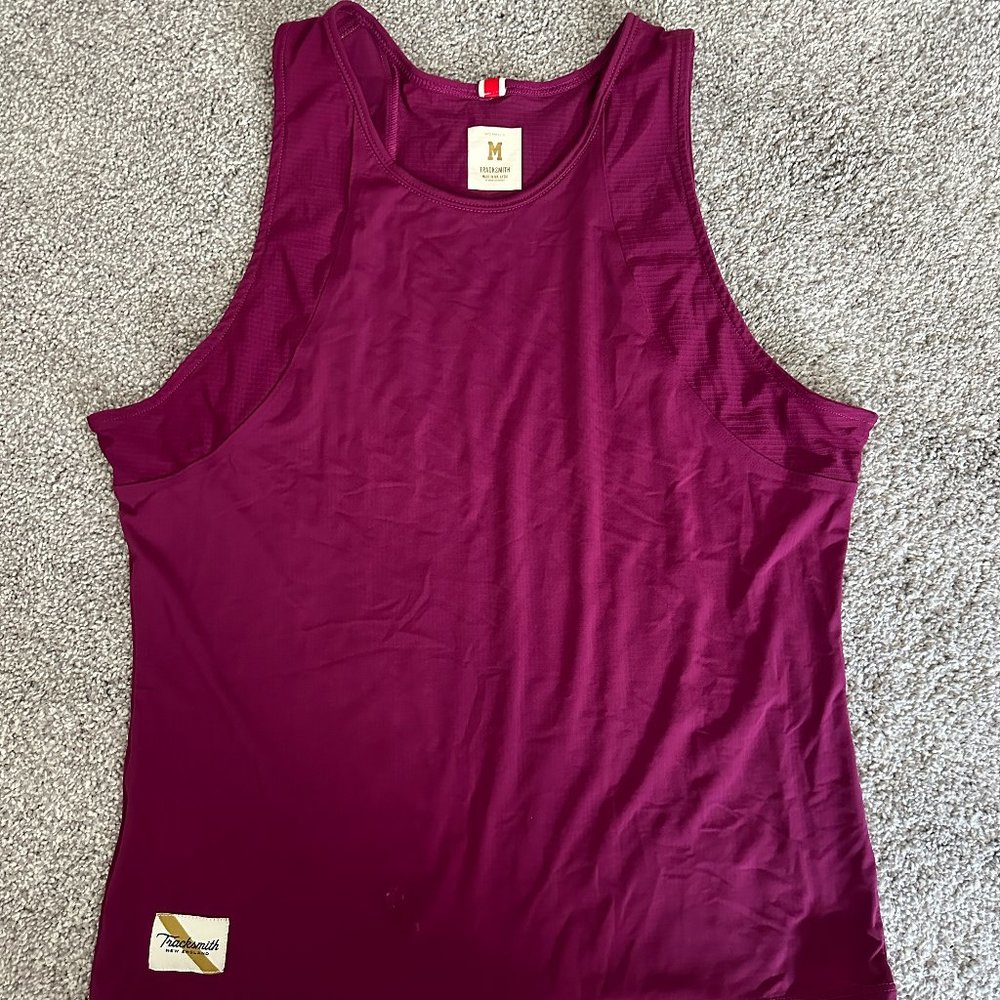 Tracksmith Strata Tank - Berry - Medium